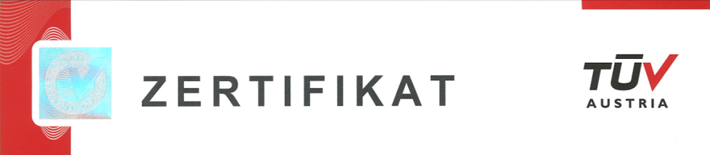 TUV-Zertifikat